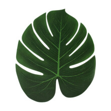 Hojas de palmera artificiales verdes, follaje de monstera, 3 tamaños
