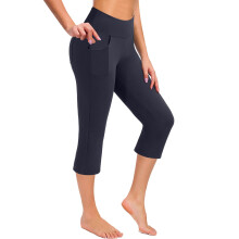Pantalon habillé décontracté taille haute pour femme avec poches
