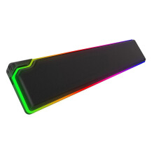 Alfombrilla de espuma viscoelástica para teclado y ratón con luz LED RGB.