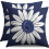 Μαξιλαροθήκες Daisy Navy White Floral 16x16 Σετ των 2 1