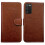 Capa de couro marrom compatível com Samsung Galaxy A02s / Proteção 2