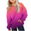 Moletom feminino oversized com degradê, modelagem solta, tamanhos 2 a 13. 1