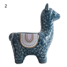 Micro-vase porte-fleurs en céramique en forme d'alpaga