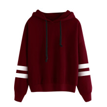 Lässiger, lockerer Damen-Kapuzenpullover in Unifarbe, lang
