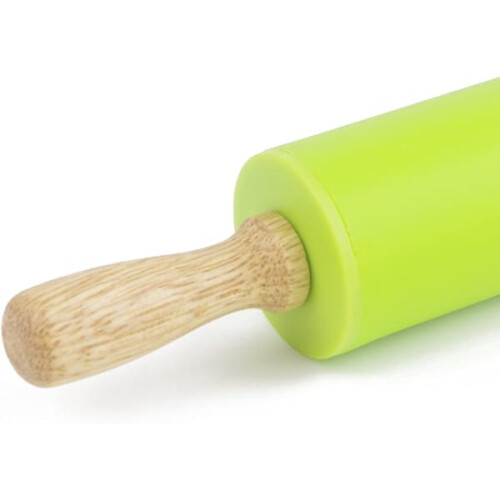 Rolling Pin Non-Stick Silicone Wooden Handle 30 cm 2