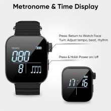 Vibrating Metronome Watch, Wearable Tempo Trainer for Guitar, Violin, Piano, Drums and Workout with App Support
