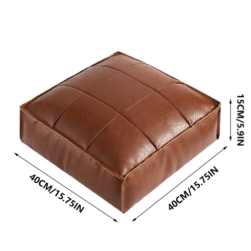 Poufbezug aus marokkanischem Kunstleder, 1 Stück 2
