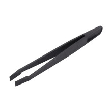 Manual Tool Black Plastic Flat Tip Anti-static Tweezers