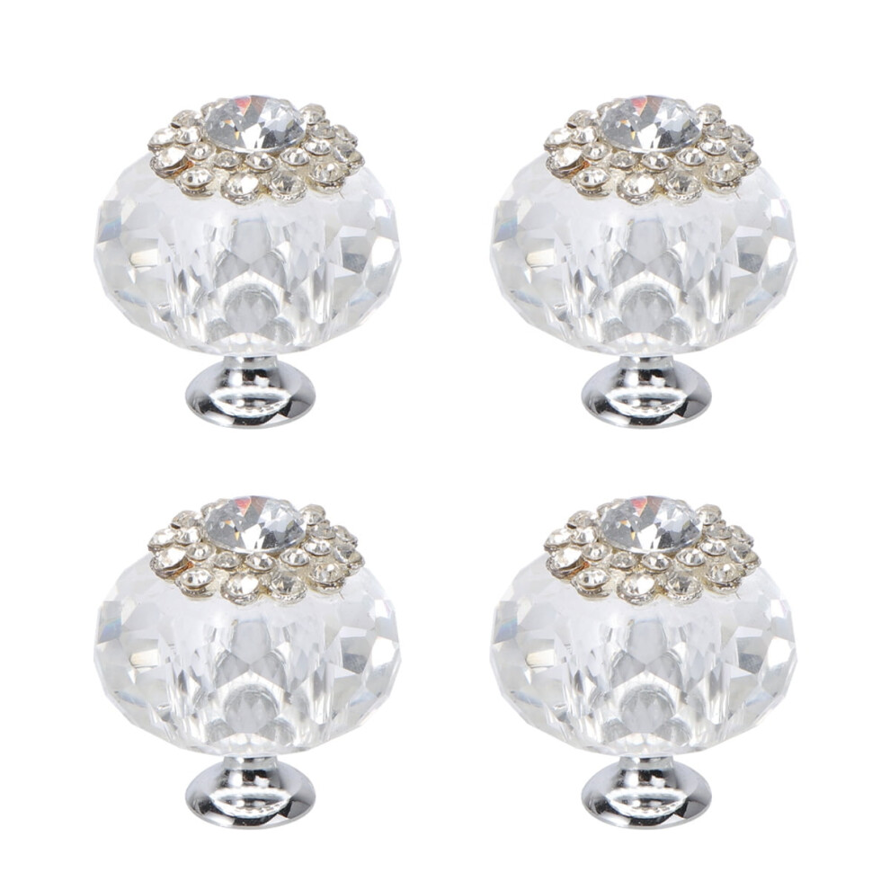 Crystal Glass Cabinet Knobs 40Mm 4 Pcs 9558633531244