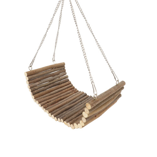 Wooden Rabbit Swing Hammock with Resting Platform for Rats,