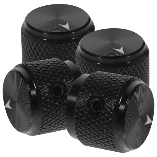 Potentiometer Caps for Guitar Volume Tone Knobs Black 4 Pcs