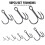 Fish Hooks High Carbon Steel 50 pcs/set 5