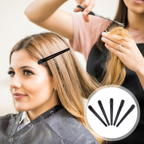Sorte barberhårspænder ABS-materiale 12 stk. 1