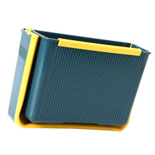 OUNONA Wall-Mount Plastic Recycling Bin 12L
