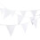 Fabric pennant garland white 10 meters 4