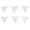 Fabric pennant garland white 10 meters 6