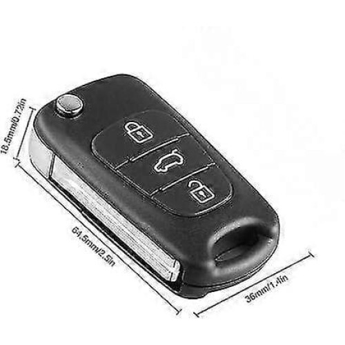 Replacement Key Case for Hyundai Kia 3-Button Remote 2Pc 1