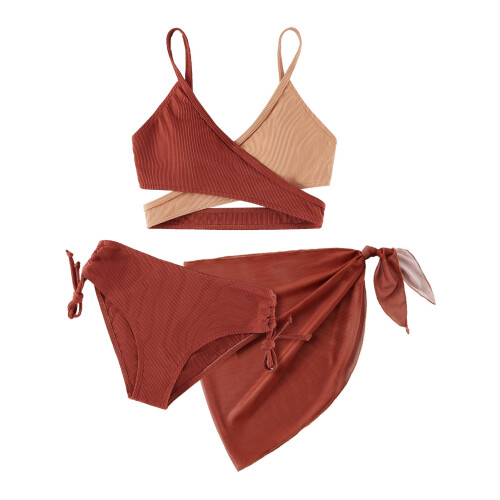 Tacar bikini do chailíní BULLPIANO le sciorta trá 3 phíosa