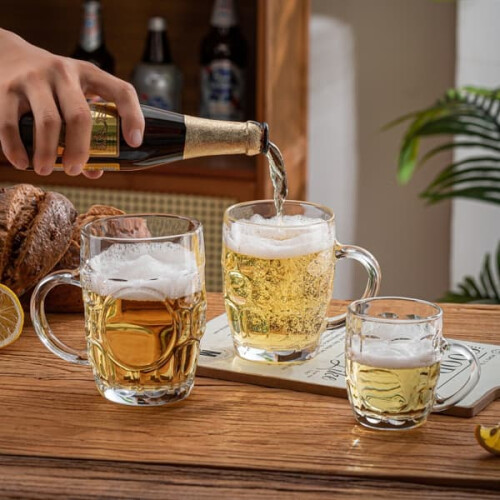 Classic pint-style beer mug glass 1200ml 1