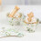 White paper cupcake wrappers with eucalyptus print, 25pcs 7