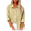 Women's Solid Button-Down Long Sleeve Dress Shirt Khaki XL 2