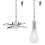 Ceiling Fan Pull Chain Frosted Glass 12 Inch Silver 2