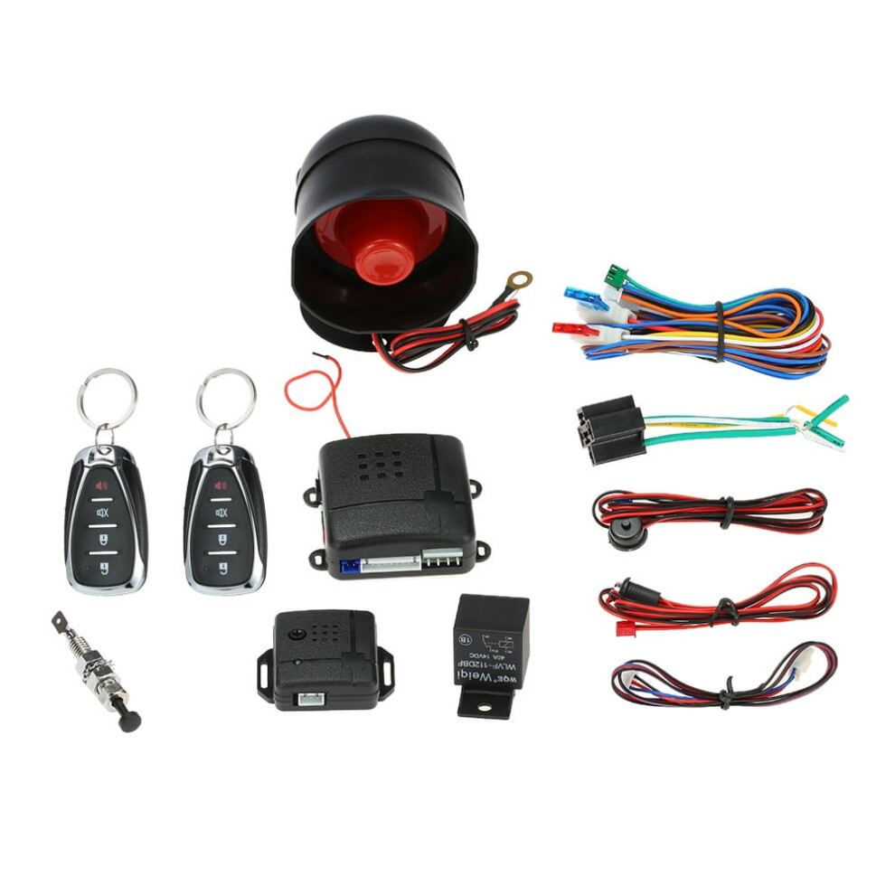 Car Security Alarm System With 2 Remotes 922042435025