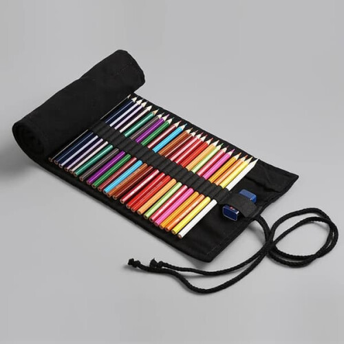 Pencil Case for Artists with 12 Slots Black 2