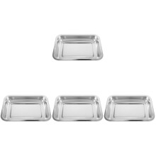 Stainless Steel Cat Litter Box Large Metal Tray 4pcs