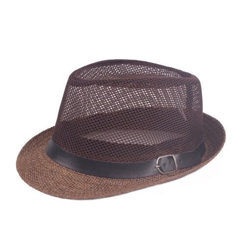 Ανδρικό καπέλο Fedora με φαρδύ γείσο και mesh, χρώμα Pure Color Sun Hat1 1