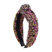 Diadema anudada con lentejuelas para mujer (1 pieza)
