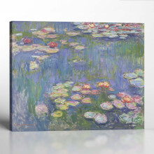 Monet'n lumpeenlampi-canvastaulu, impressionistinen, 16x20