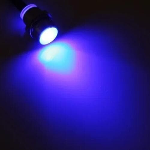 Lampe à diode bleue, montage encastré 8 mm, lot de 4 1