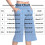 Women's Elastic Bermuda Shorts Blue M 2