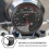Motorcykel Speedometer Metal Sort Universal 1Pak 8
