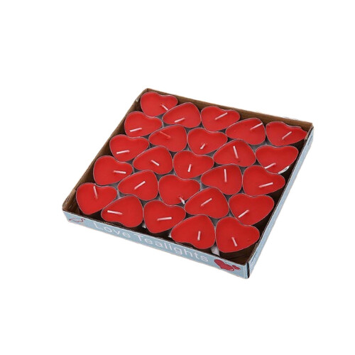 Heart-Shaped Scented Tealight Candles 50-Pack 1