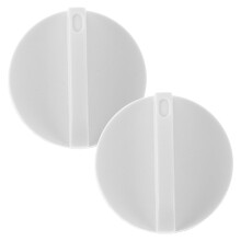 White Temperature Control Knobs for Refrigerator 2-Pack