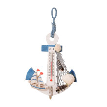 Ganci da parete a forma di ancora nautica con mini termometro