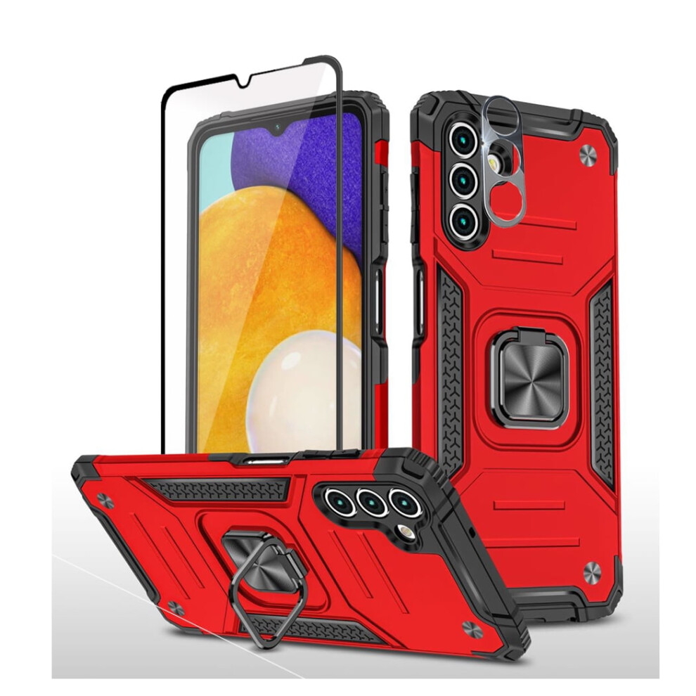 Samsung Galaxy A13 5G Case Magnetic Kickstand Military Red 922042430174