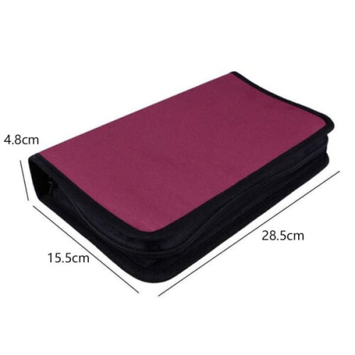 CD case red storage for CDs and DVDs 1