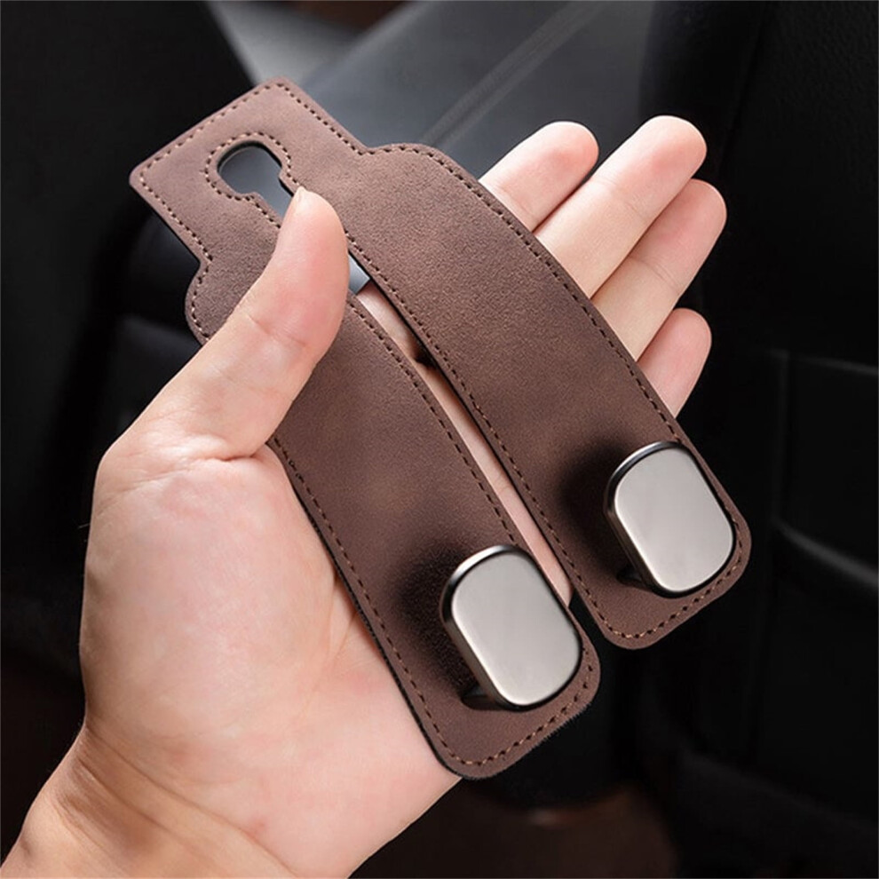 Leather Car Seat Headrest Hooks Â Dual Hook Organizer, 2 9402001604644