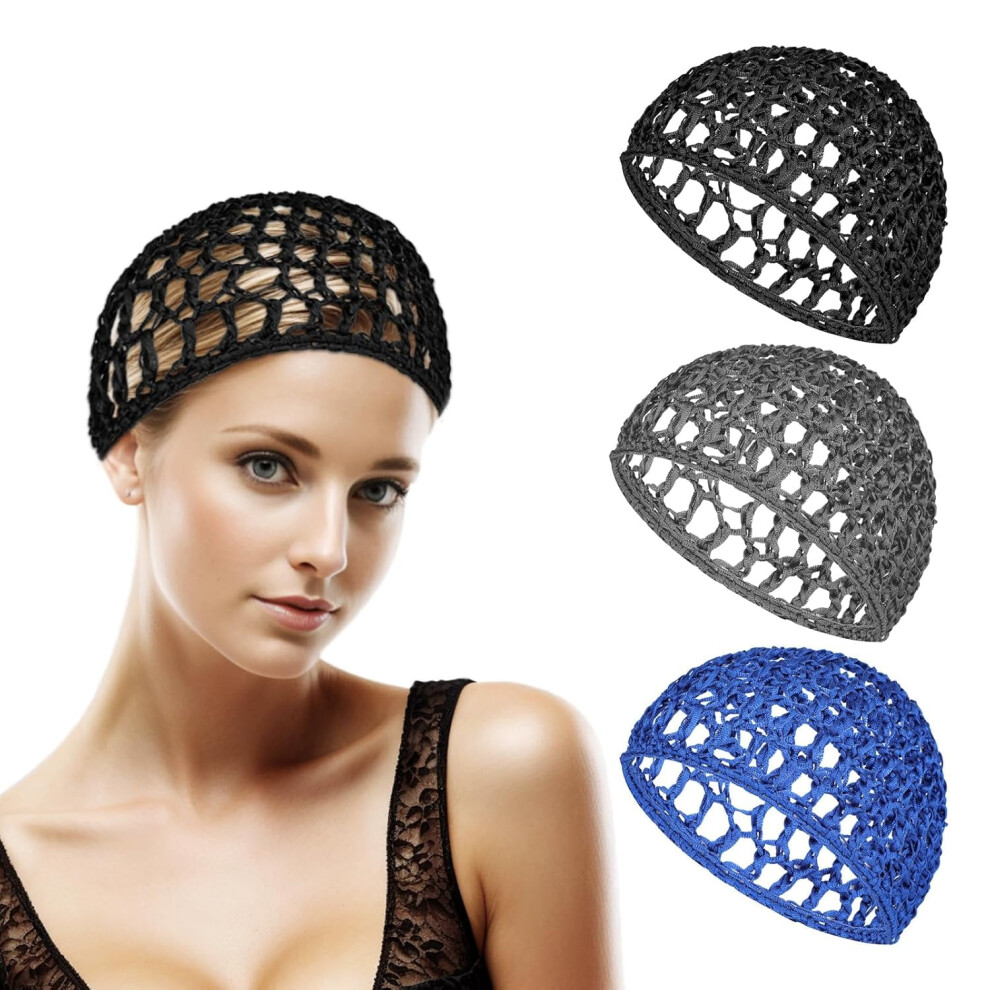Rayon Mesh Hair Nets for Sleep 3 pcs