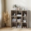 Bibliothèque en bois à 3 niveaux et 9 cubes, marron 1