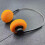 Retro Wired Headphones 80s 90s Style Orange 2