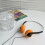 Retro Wired Headphones 80s 90s Style Orange 5