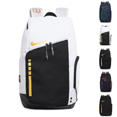 Nike unisex basketball backpack white gold 1