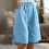 Dame sommerculotte i bomull-linblanding S-2XL 1