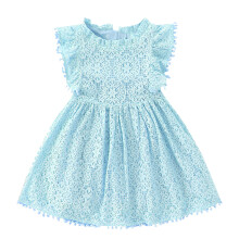 Sommerkleid für Mädchen mit Blumenmuster, fliegenden Ärmeln und