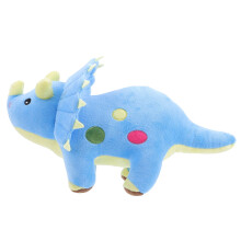 FRCOLOR plněný polštář s dinosaurem v barvě modré 40x18 cm