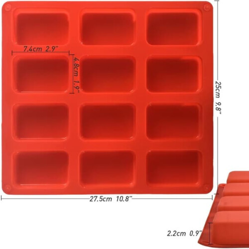 Silicone Mini Bread Mold Non-stick 12-Cavity 3 Pack 2